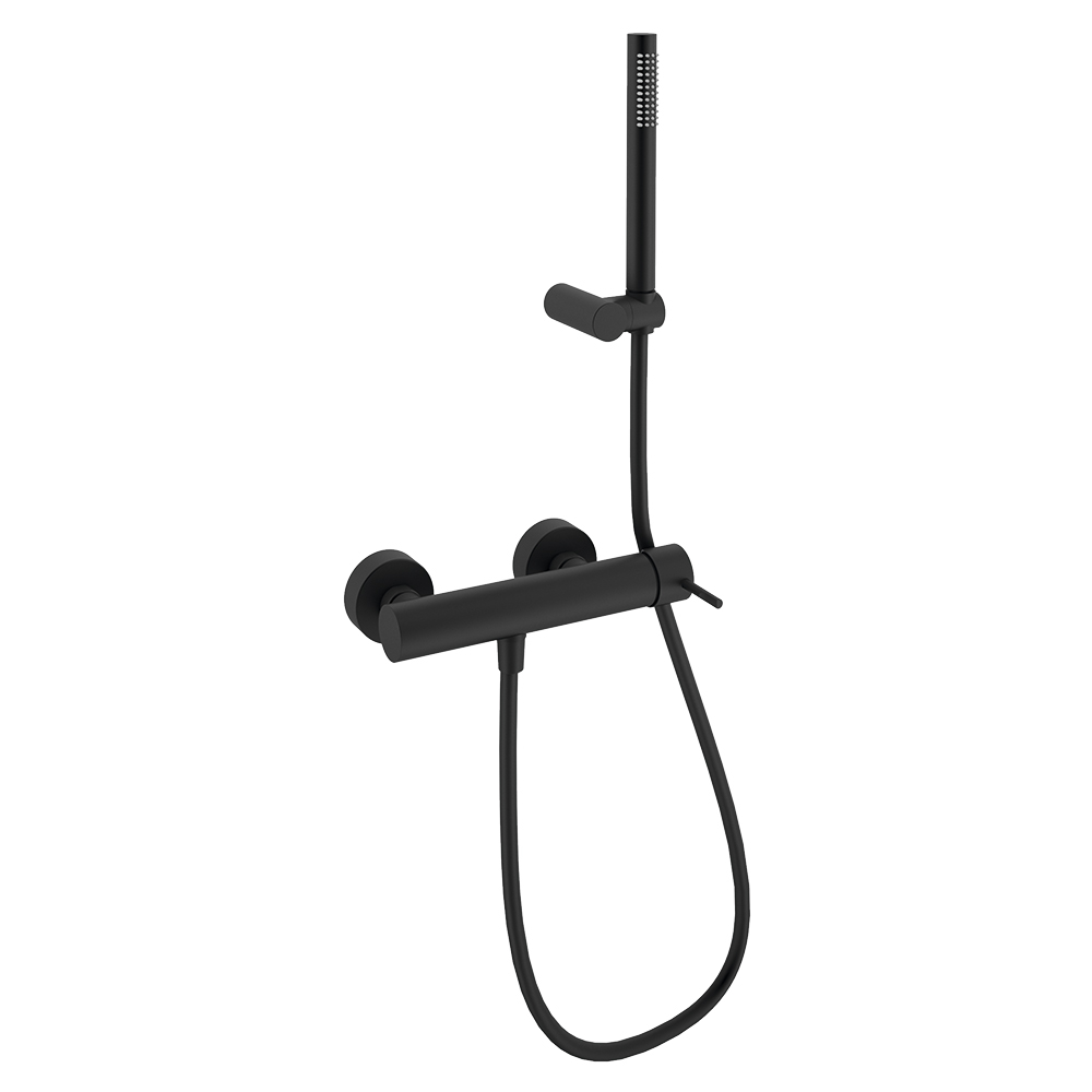 Odisea, shower mixer with shower set, matt black
