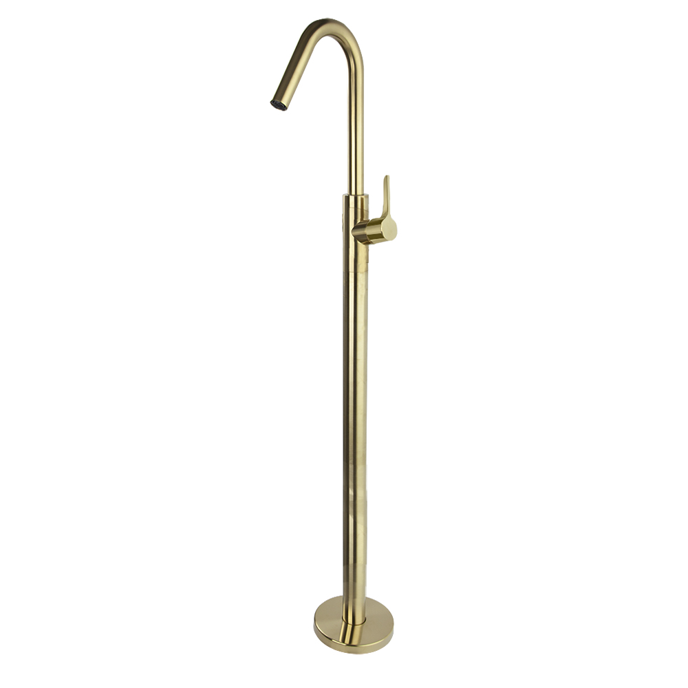 Adagio,monomando de lavabo base-columna,oro cepillado