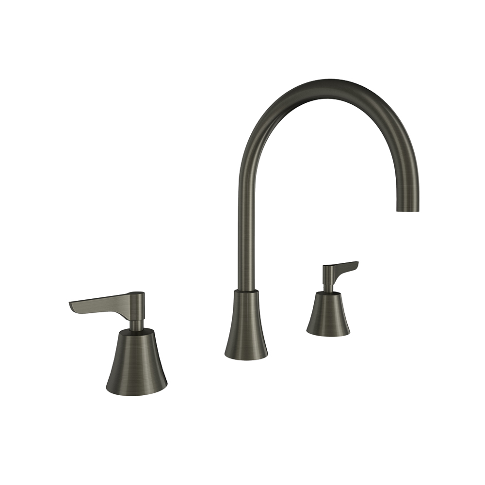 Adagio, fregadero de repisa con caño giratorio de 190mm, grafito