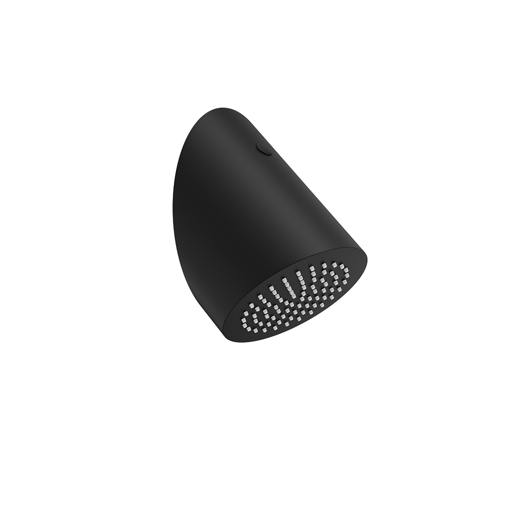Tube, Wall-Mounted Cylindrical Showerhead, Matte Black