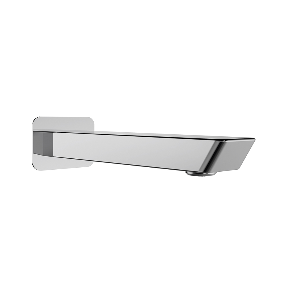 Square  wall spout for bathtub 190mm, chrome