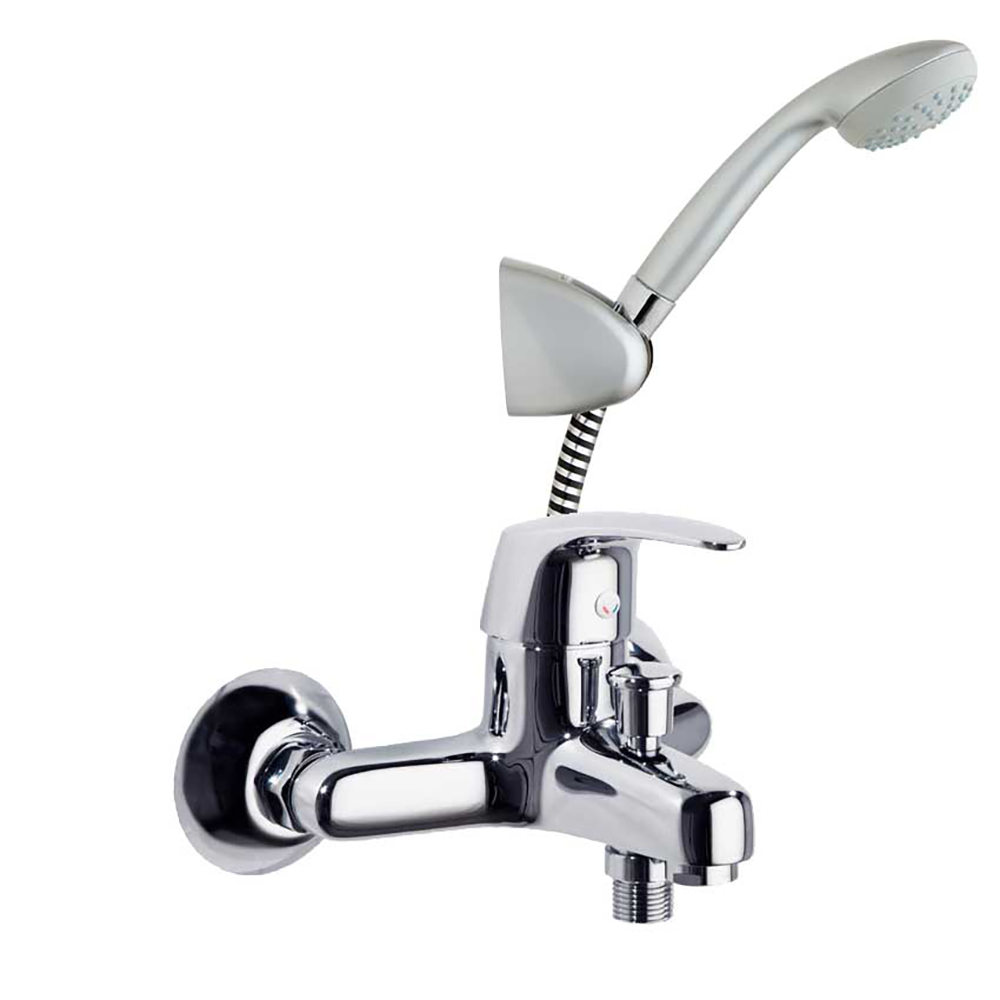 Mitigeur bain-douche. Inverseur automatique. Entraxe 150 mm +/- 24 mm. saillie 140 mm