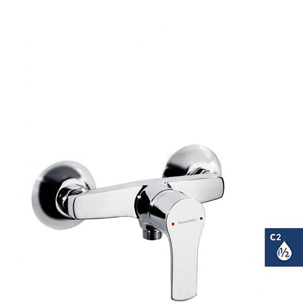 Mitigeur douche. Inverseur automatique. Entraxe 150 mm +/- 24 mm. Saillie 140 mm