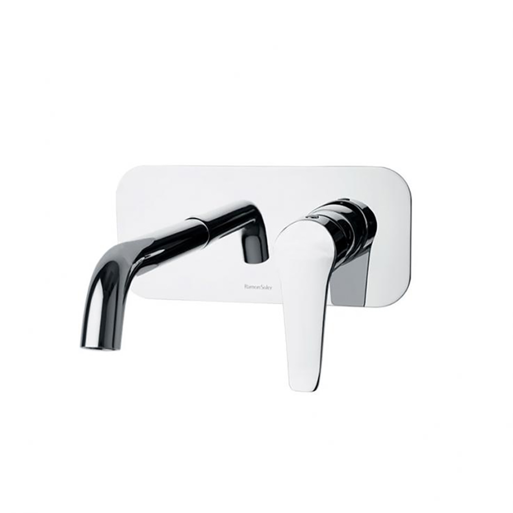 Monomando de lavabo empotrado, cromo