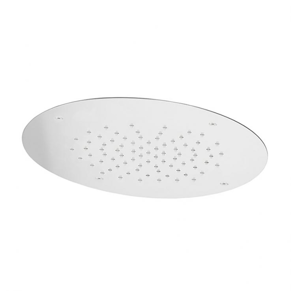 Rociador de metal, circular XL de Ø550mm, de acero inoxidable pulido