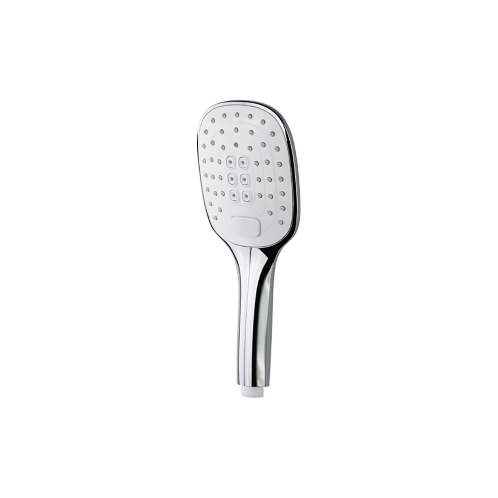 Ducha de mano semicuadrada con 3 funciones,cromo