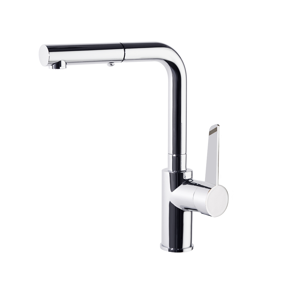 Monomando de cocina con ducha metálica 2 jets extraible,cromo
