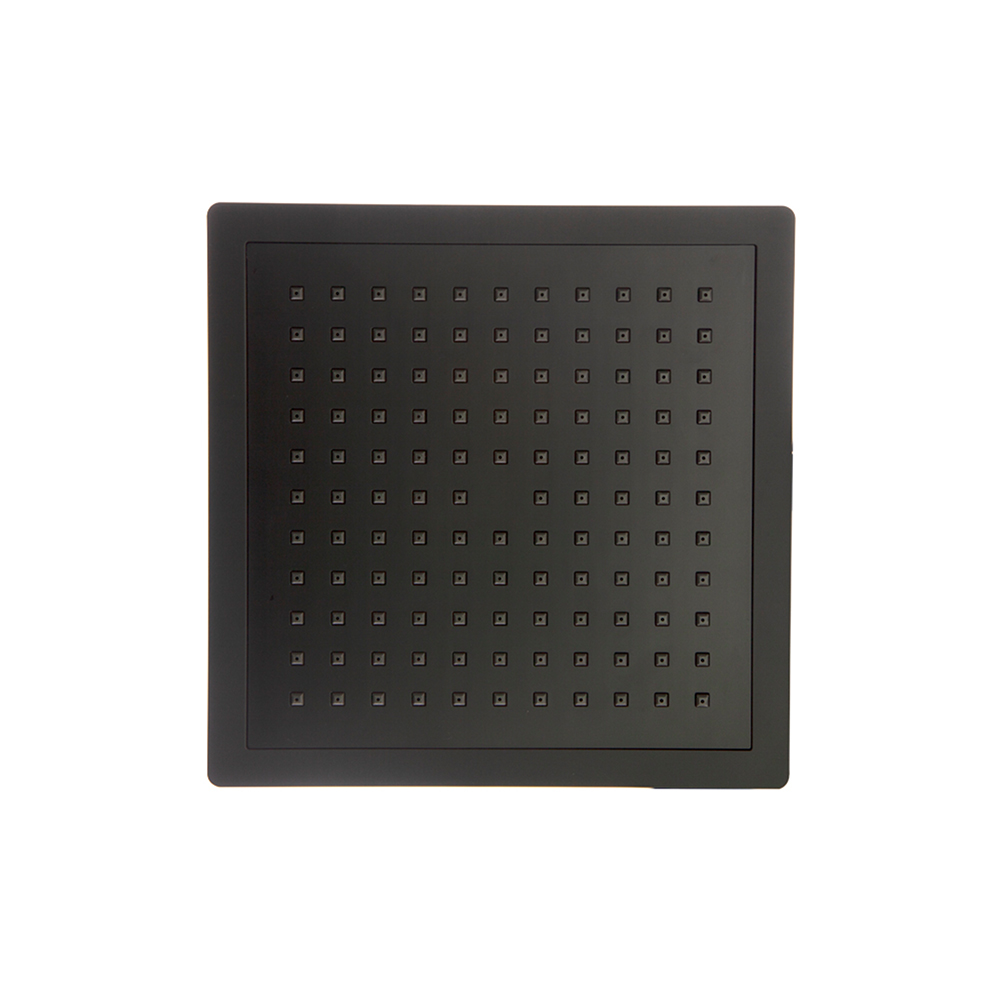 Rociador cuadrado ultraslim de 225mm, negro mate