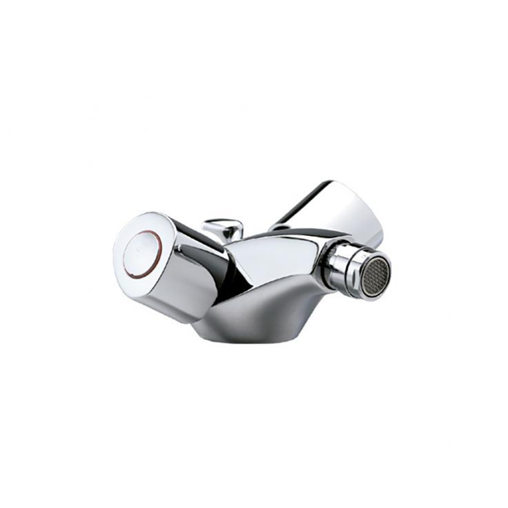 Eco, robinet de bidet à deux poignées avec valve automatique en ABS 1¼, finition chromée.