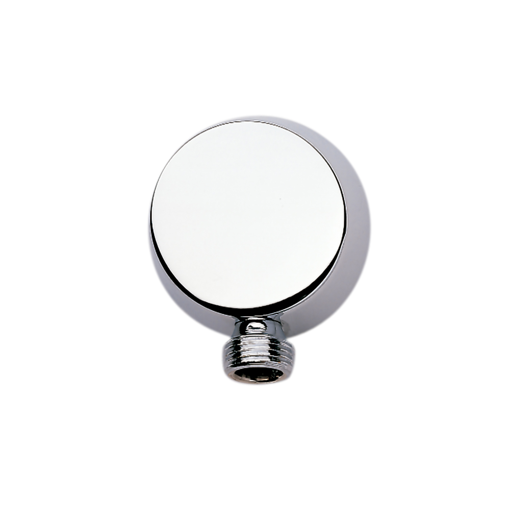 Codo de salida de agua redondo, cromado