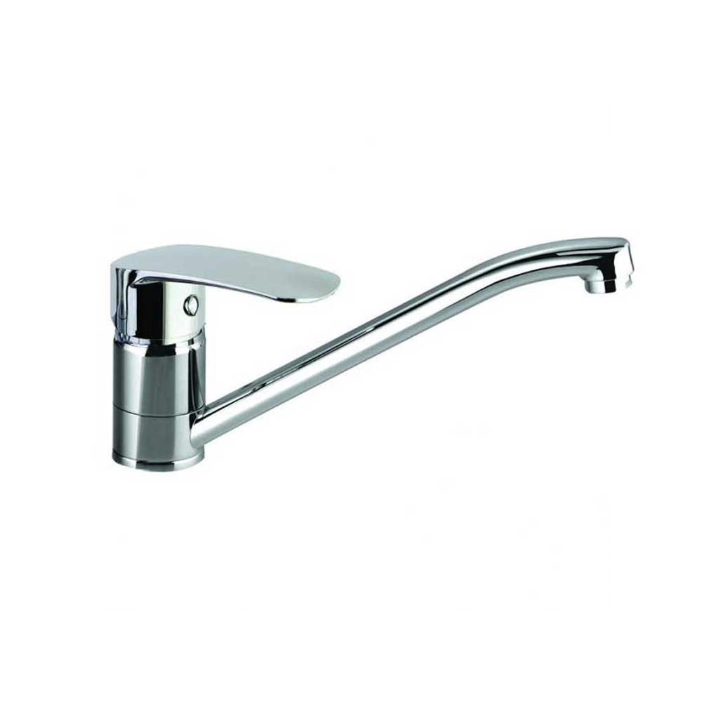 New Fly, single-lever kitchen mixer with low swivelling spout, chrome