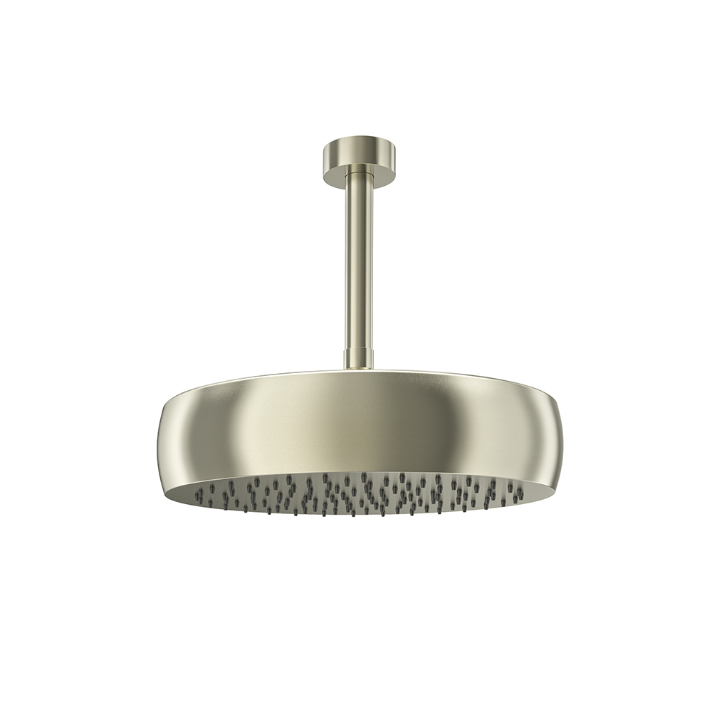 Duscharm mit rundem Duschkopf Ø300mm, Gebürstetes Nickel