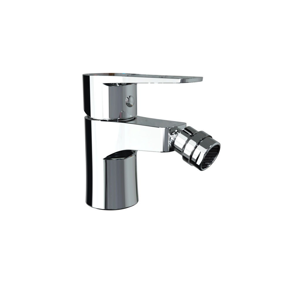 Titanium, Tool Free, single-lever bidet mixer with 1¼ stainless steel valve, chrome