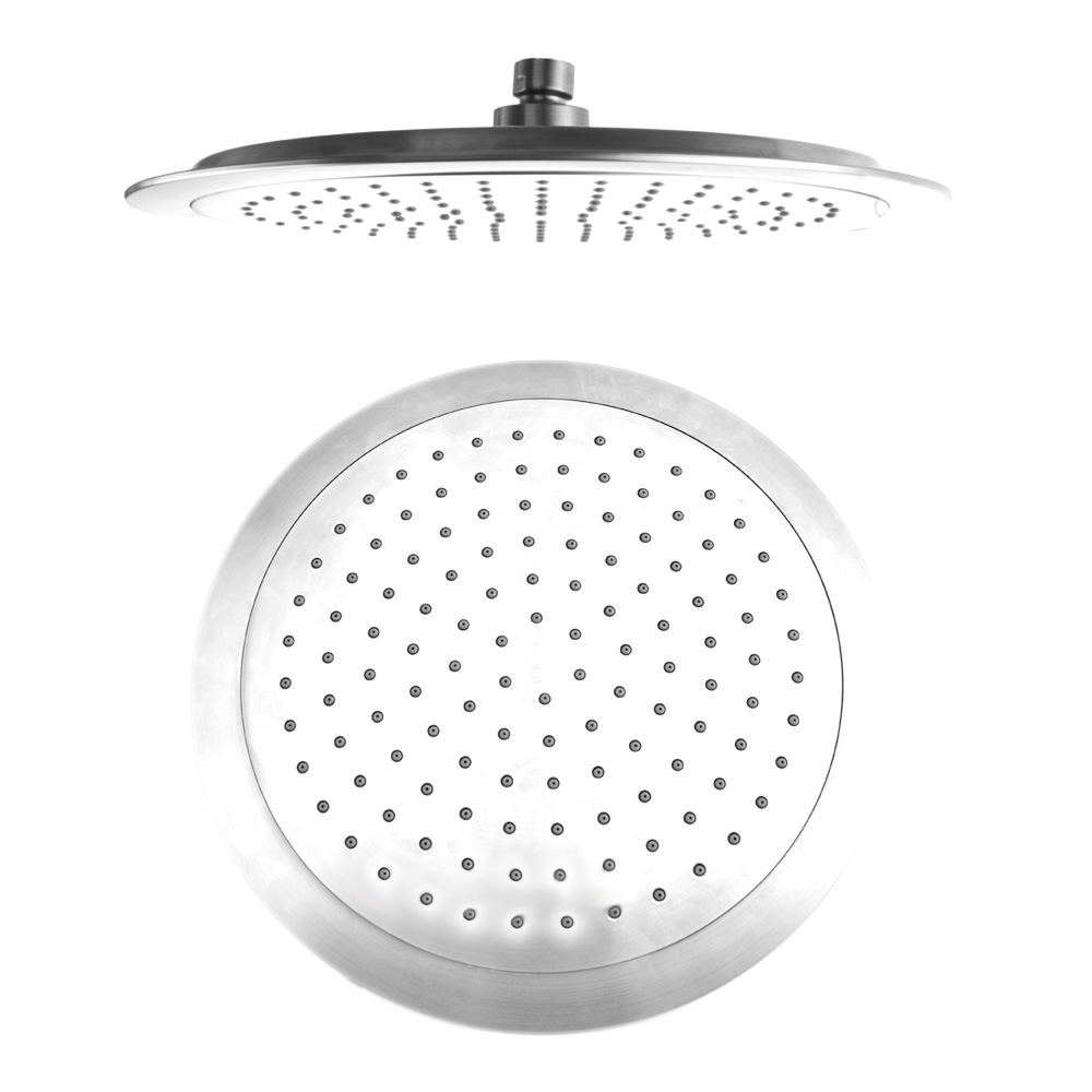 Pommeau rond ultraslim Ø300mm, nickel brossé