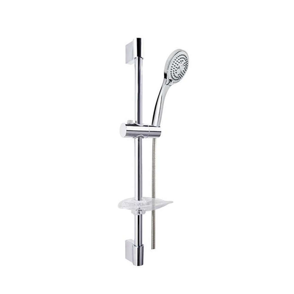 Barra de ducha Polo de metal con teleducha massage y flexo,cromo