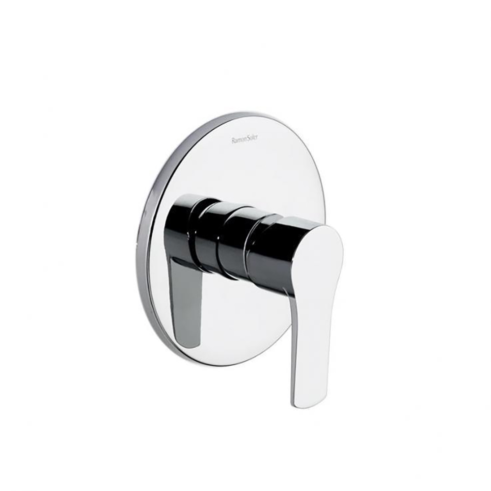 Titanium,monomando de ducha empotrado metálico 1 vía con placa ultraslim,cromo