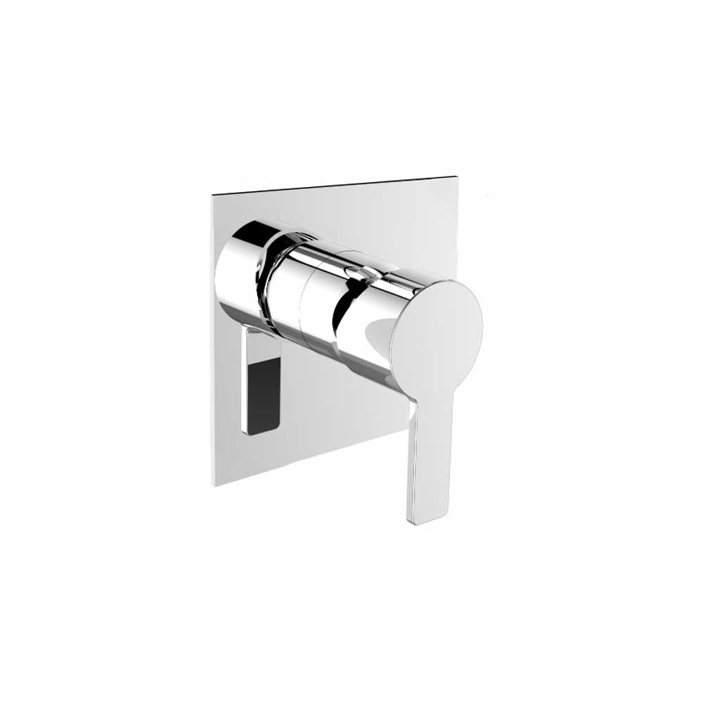 Blautherm, Einhebel-Duschmischer, eingelassene Metallversion mit ultraslim quadratischer Platte, Chrom.