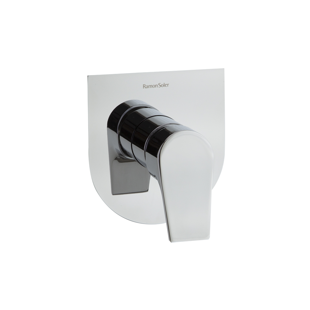 Single lever 1 way built-in shower set with stainless steel plate, without kit shower