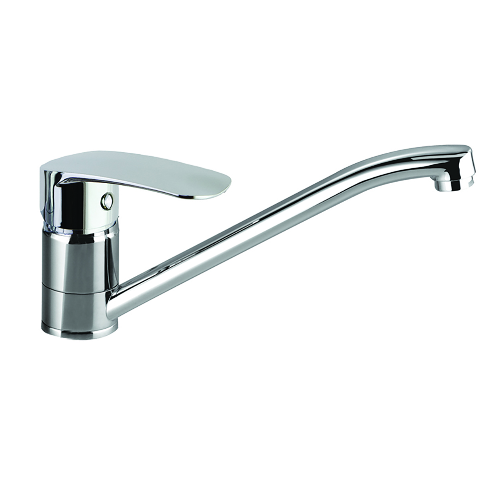 New Fly, single-lever kitchen mixer with low swivelling spout, chrome