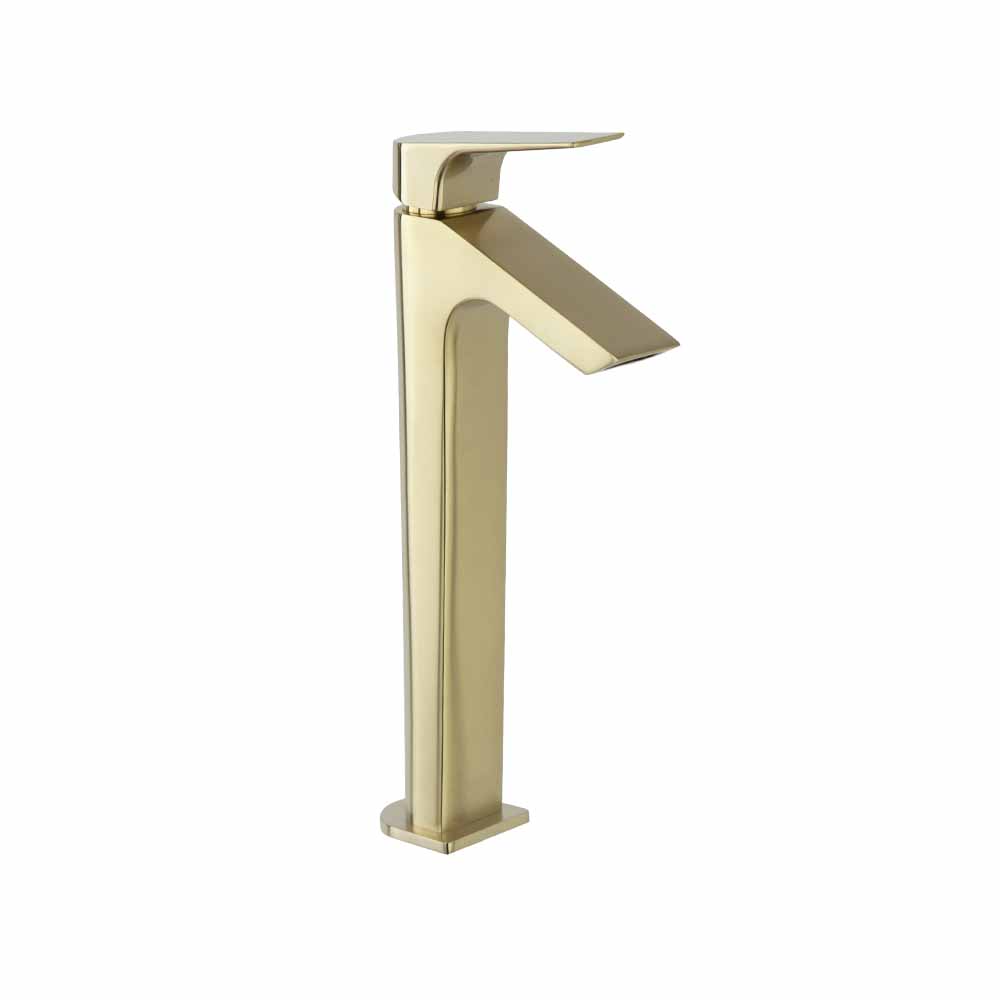 Urban Chic, mitigeur de lavabo XL avec sortie en cascade, débit limité, or brossé.
