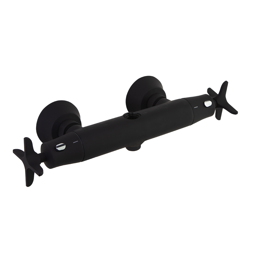 Adagio, thermostatique de douche, noir mat