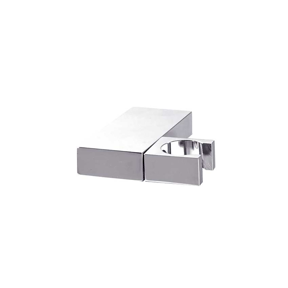Suport orientable de paret metàl·lic rectangular per a dutxa, crom.