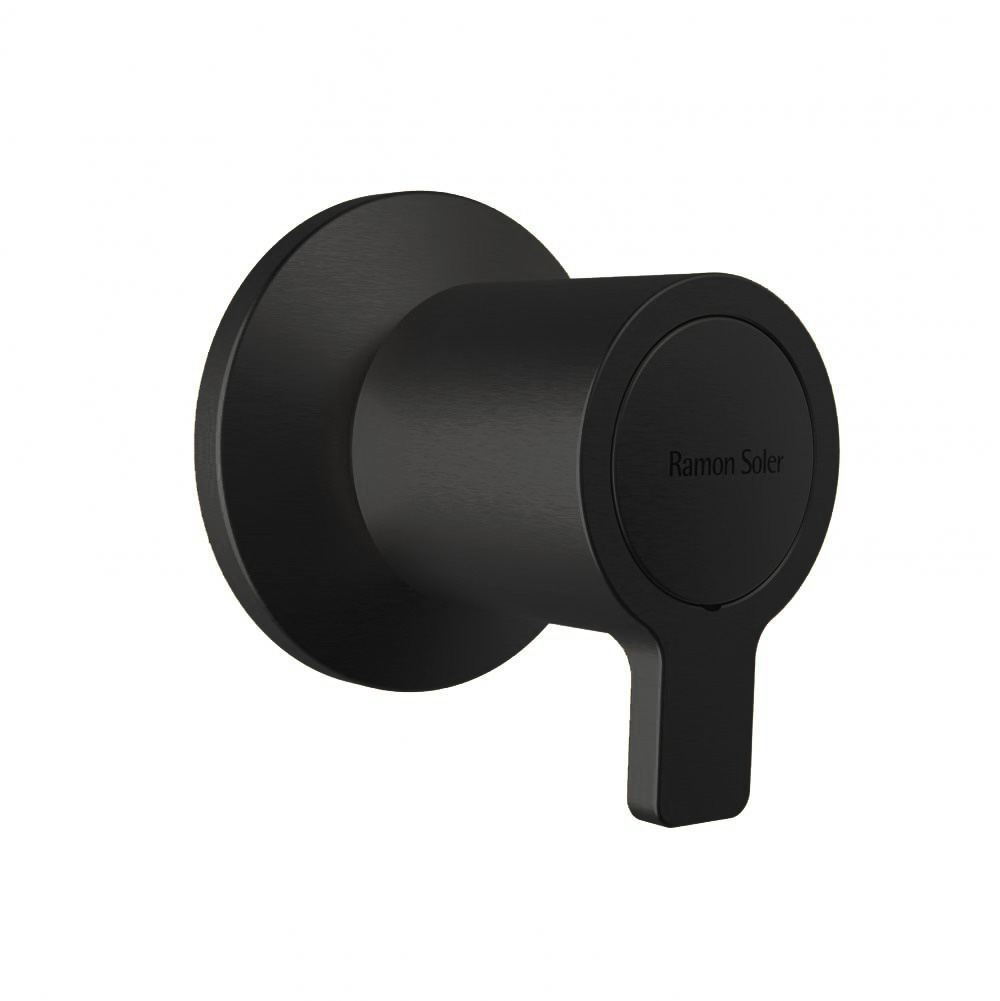 Blautherm, Llave de paso de 1/2", negro mate