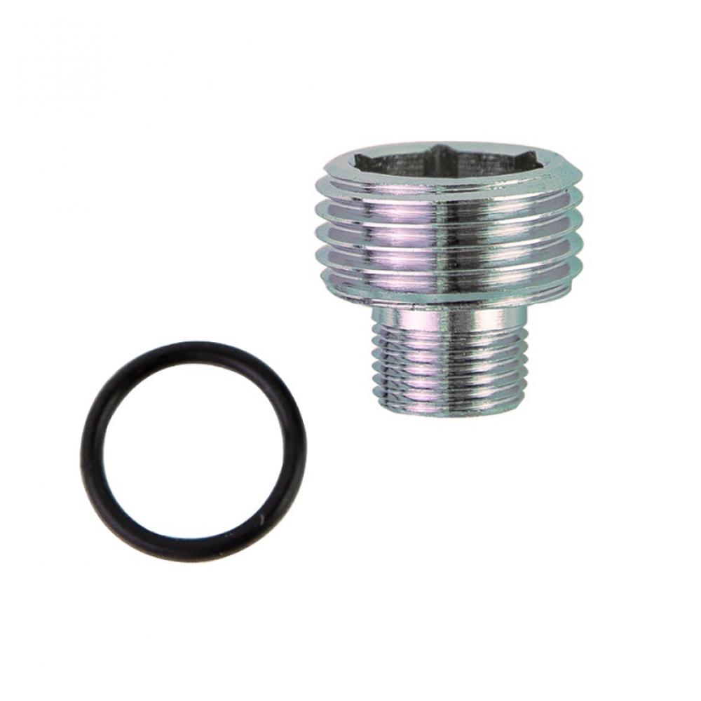 RD10M NIQUEL CEPILLADO RACOR DUCHA M-M12--G1/2" TERMOTECH