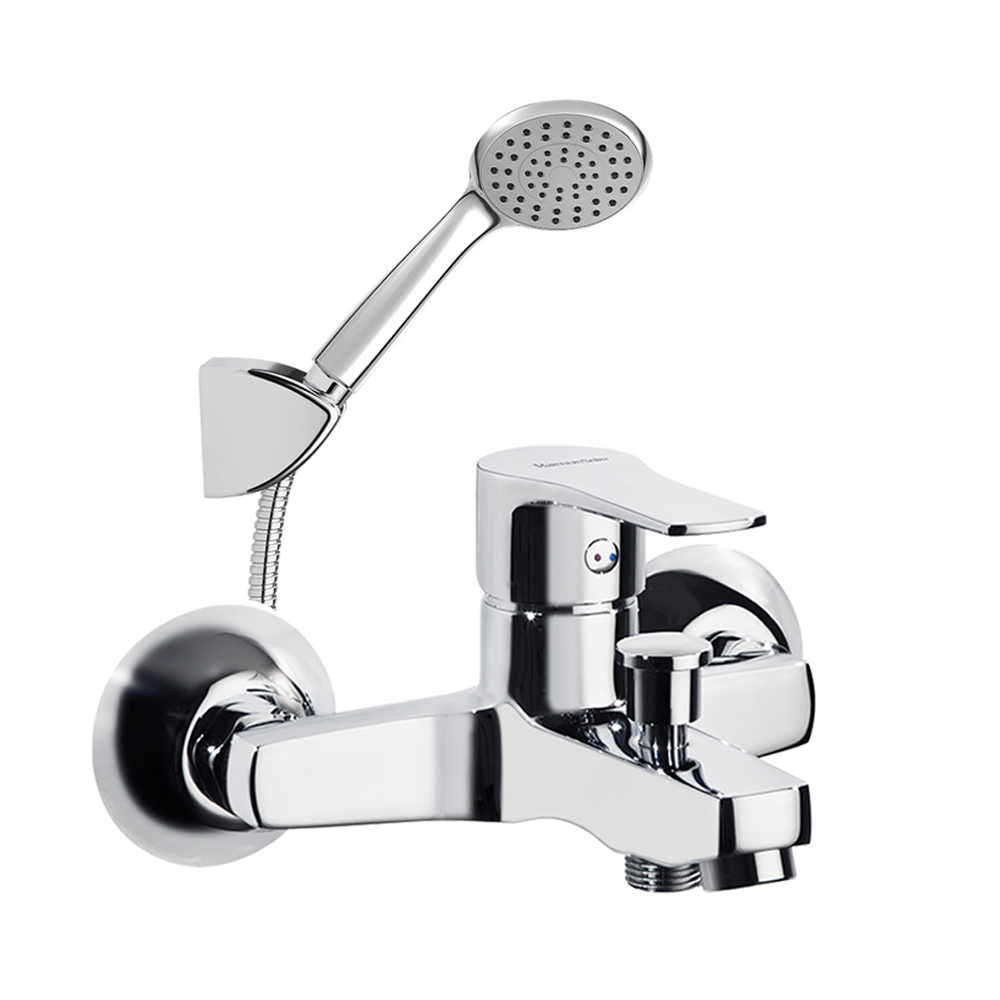 Titanium,conjunto monomando de baño-ducha con equipo de ducha,cromo