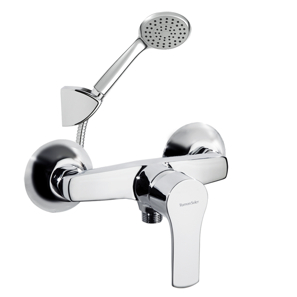 Titanium,conjunto monomando de ducha con equipo de ducha,cromo