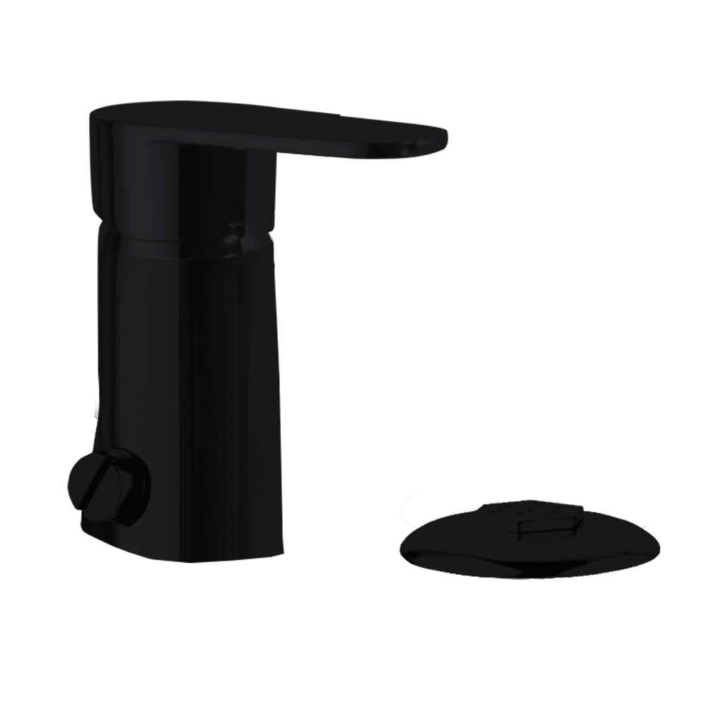 Alexia, aixeta monocomandament per a bidet amb dutxa, negre mat.