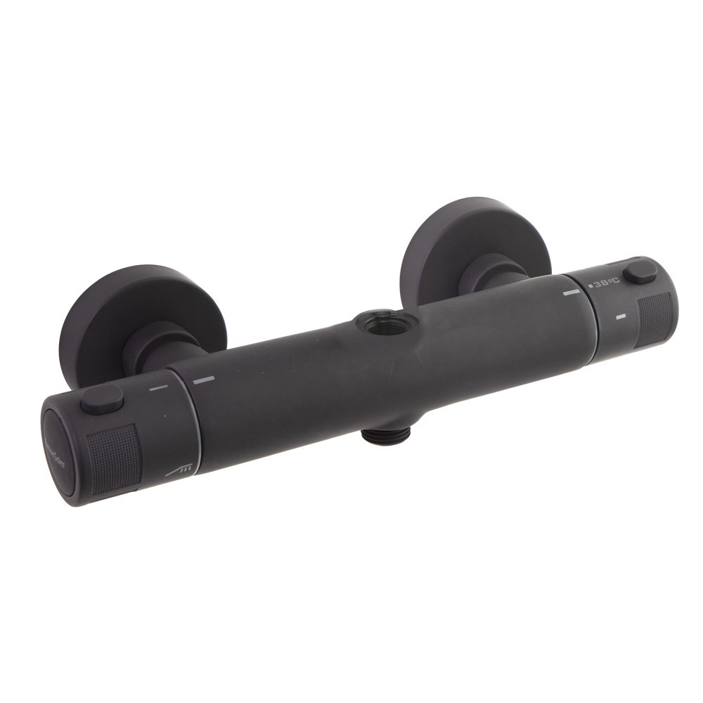 Termotech,ducha termostática,negro mate