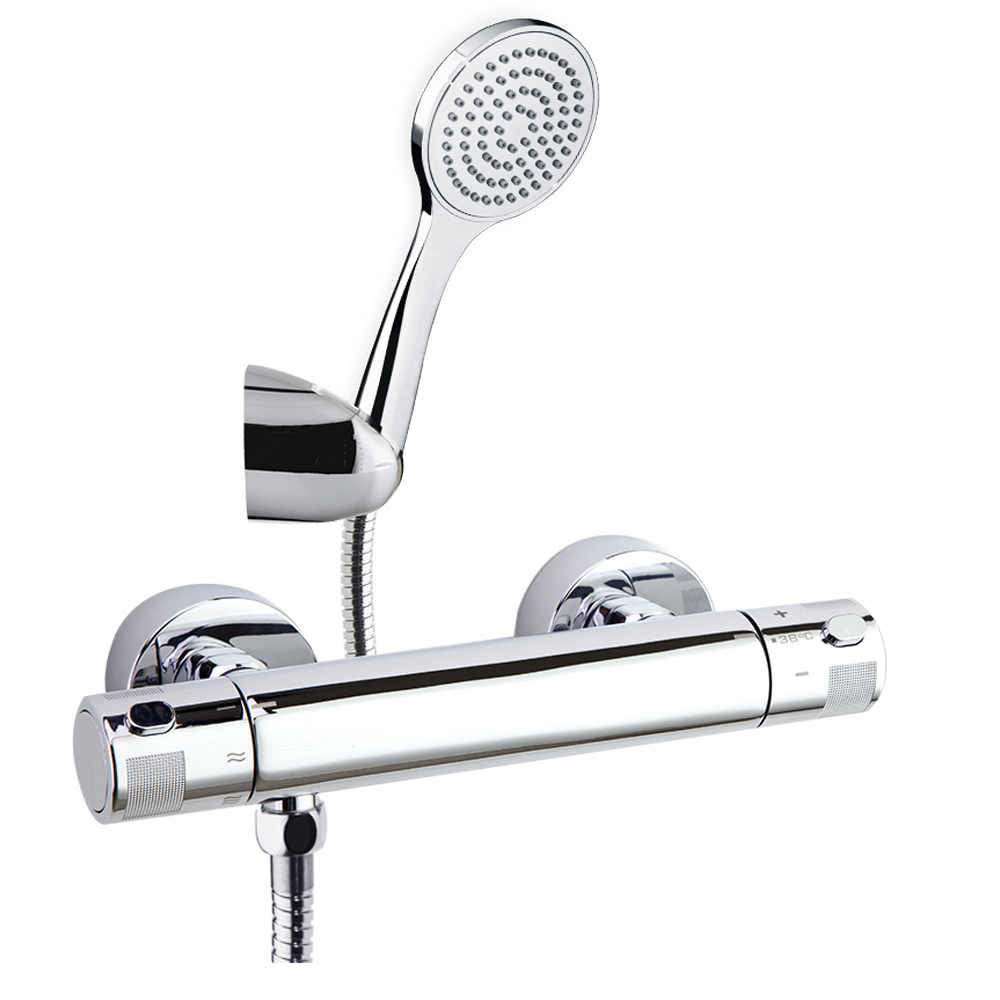 Termotech,Breeam,termostático de ducha con equipo de ducha 8L,cromo