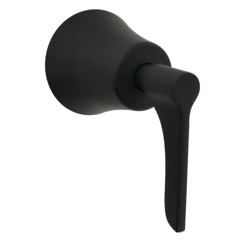 Adagio,conjunto de floron y volante en palanca de lavabo empotrado,negro mate