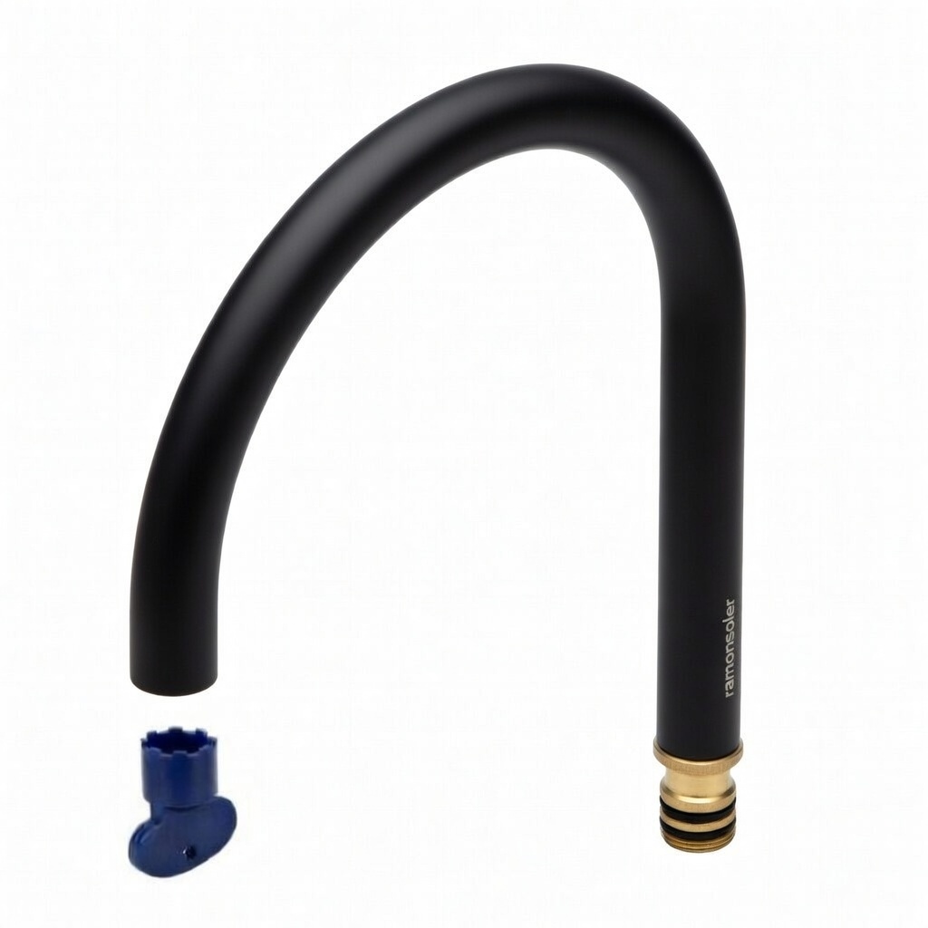 Caño para lavabo, negro mate