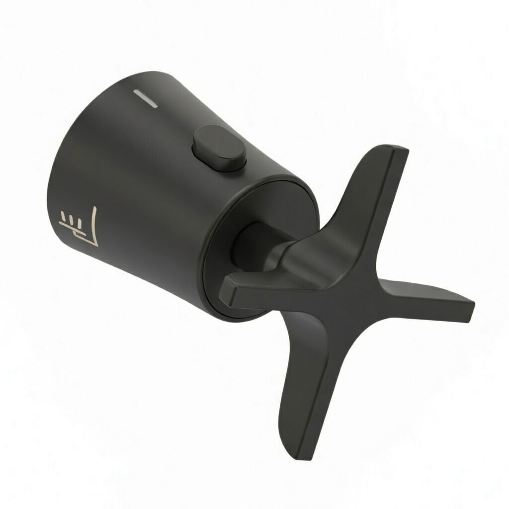 Adagio,conjunto de volante en cruz rociador para teleducha,negro mate