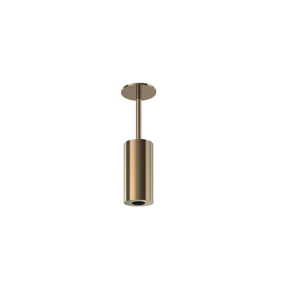 Tríada,conjunto de brazo de techo con rociador cilíndrico de 100 mm,cobre cepillado