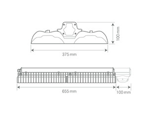 ARC 2 290W 4000K AISLE 1-10V PIR