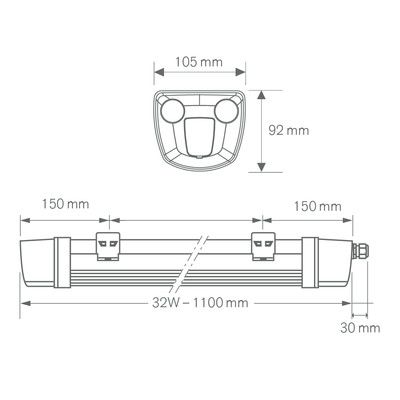 TITAN GENII 1200 HE DALI WB 32W 4000K DAISY