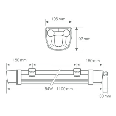 TITAN GENII 1200 HO DALI WB 54W 4000K DAISY