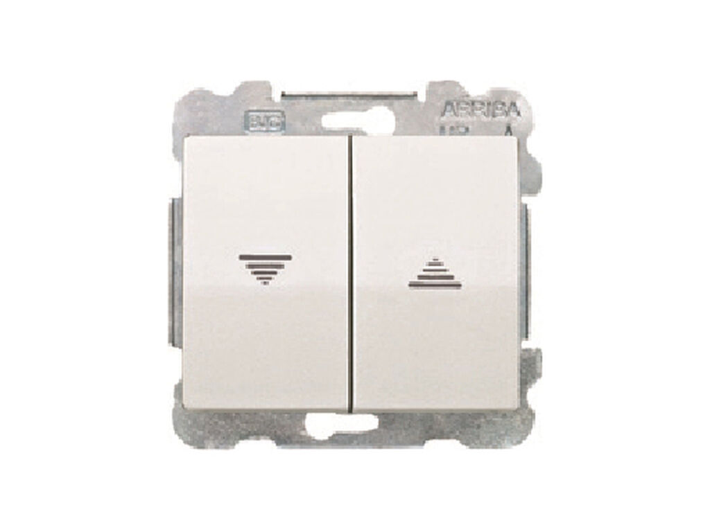 Iris estanca IP44, Doble pulsador persianas enclavamiento elec. 10 a 250 v~