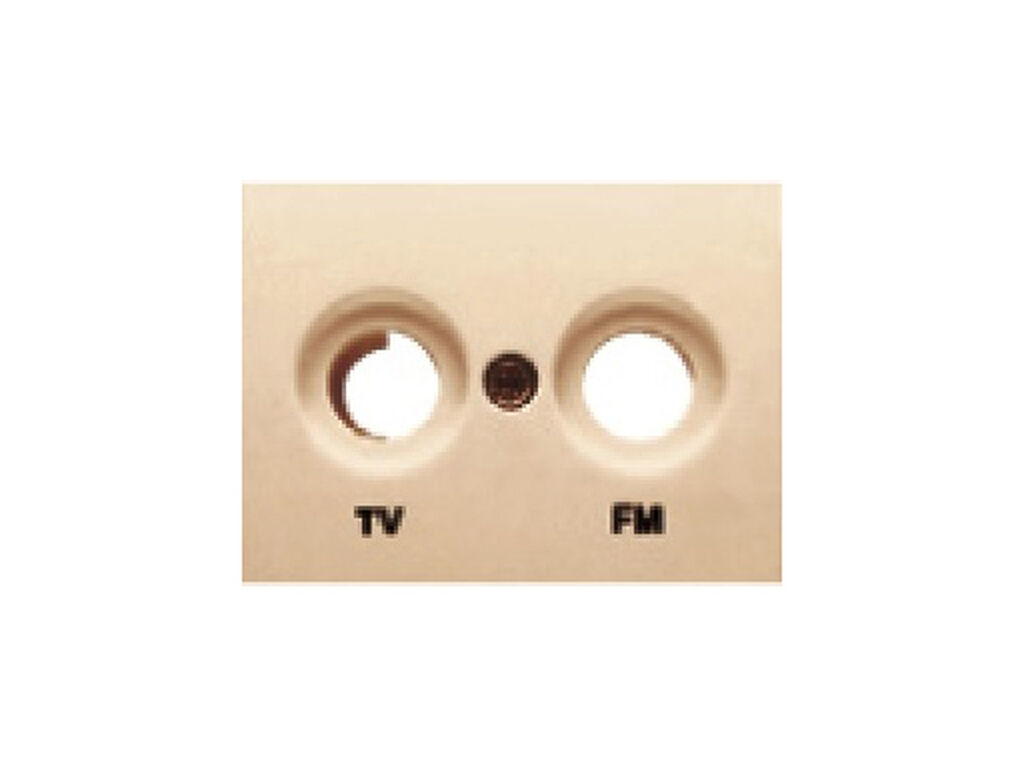 Coral, tapa tv-fm, dorado perlado