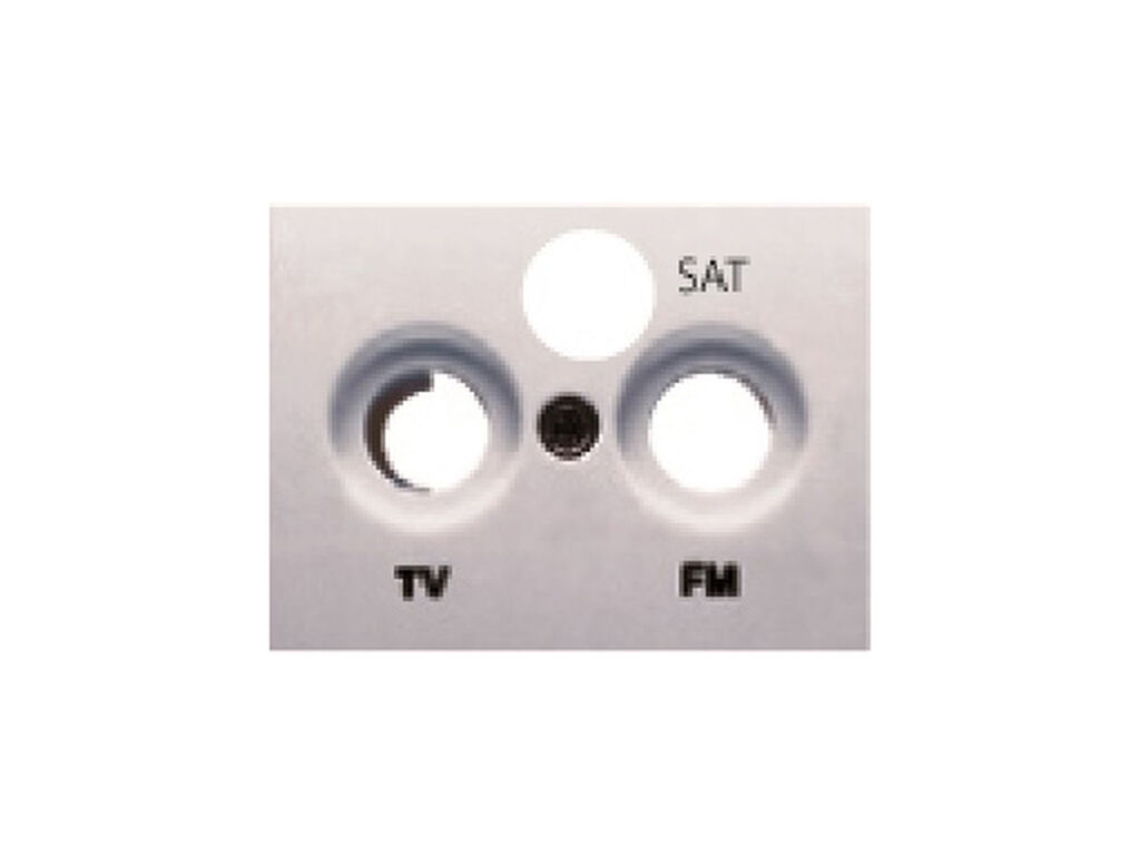 Coral, tapa 3 salidas fm -tv-sat, plata luna
