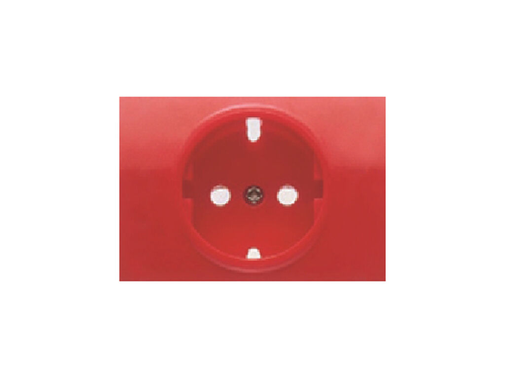 Coral, tapa base 2 polos + tt lateral protección de seguridad rojo
