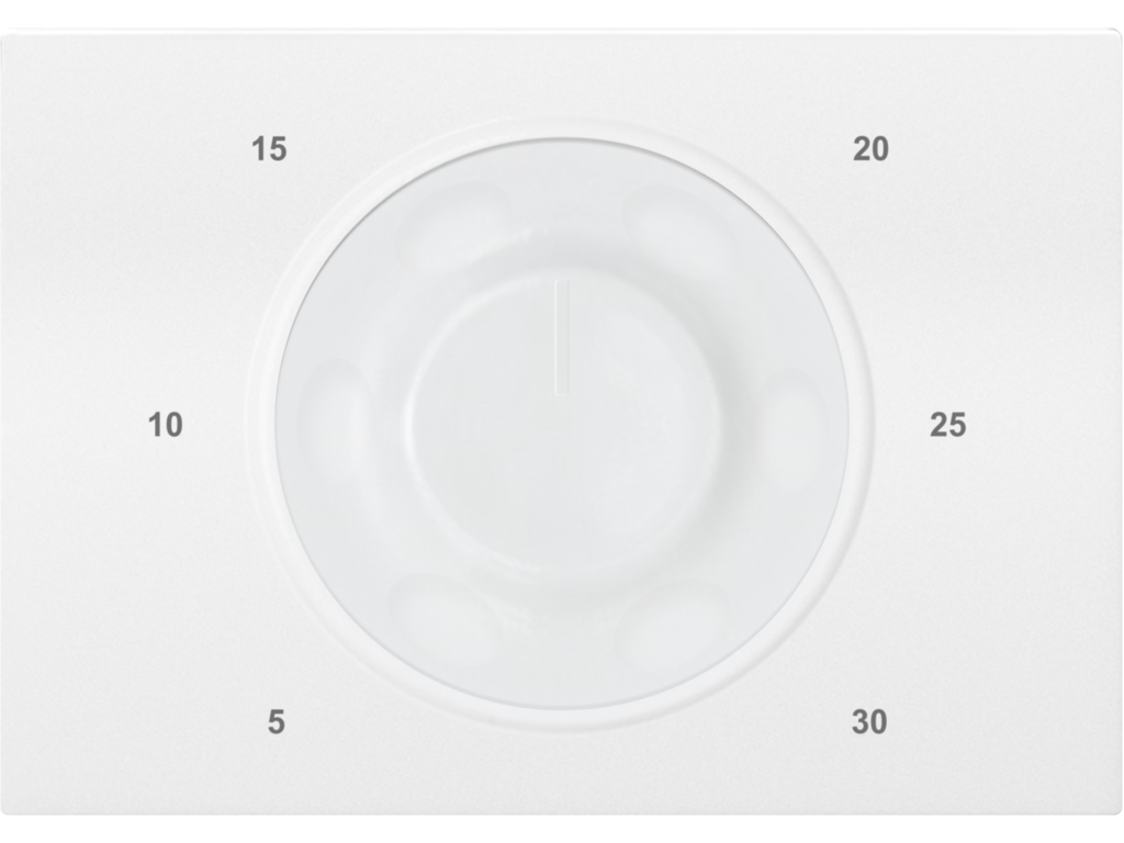 Coral, tapa termostato electronico, blanco