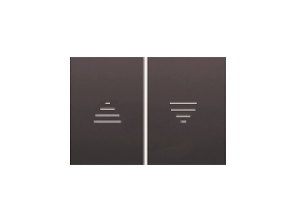 Coral, juego 2 teclas pulsador / interruptor de persianas, gris lava