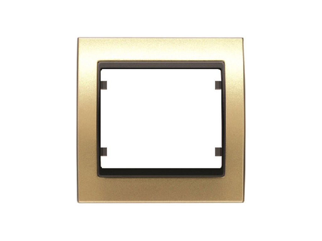 Mega, marco 1 elemento horizontal-vertical metal puro dorado