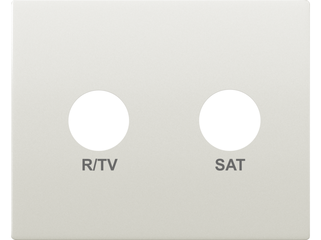Mega, tapa toma r/tv-sat blanco satin