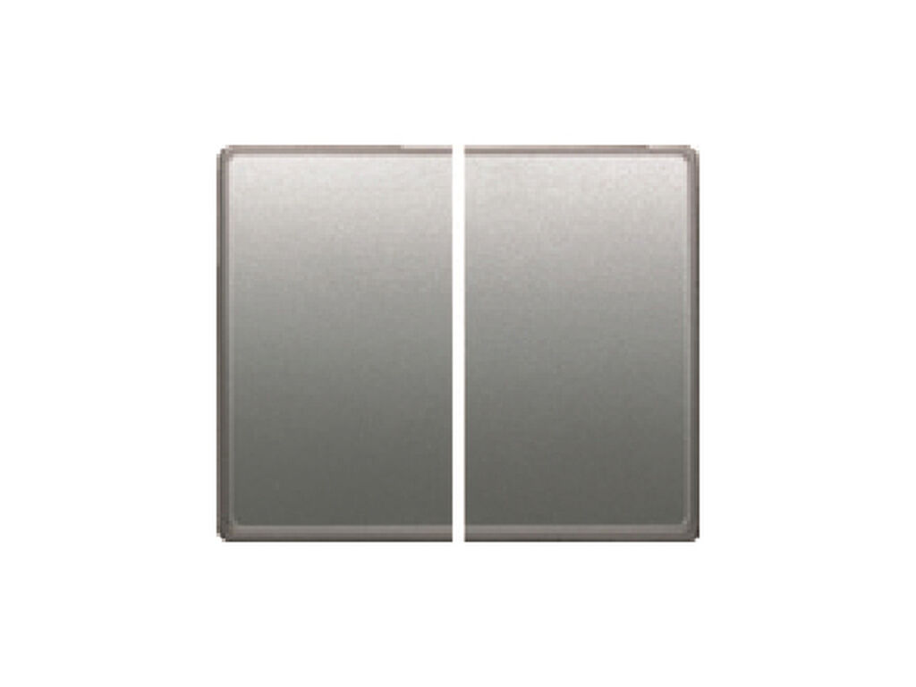 Mega, juego teclas doble interruptor /doble conmuta aluminio fusion