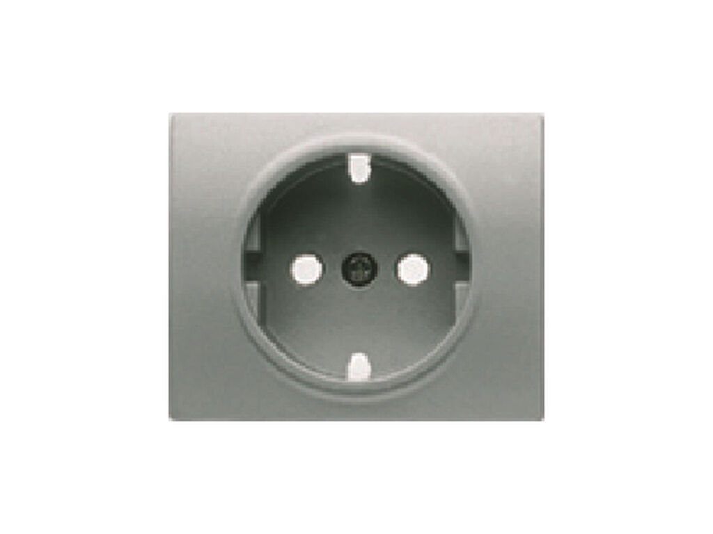 Mega, tapa base enchufe seguridad aluminio fusion